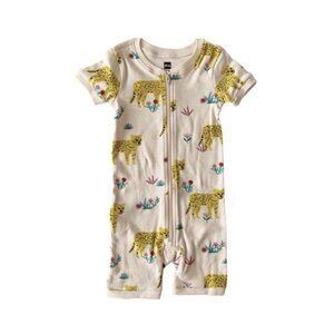 NWT Tea Collection Rockabye Baby Pajamas Ocelot Scene 3-6 Months